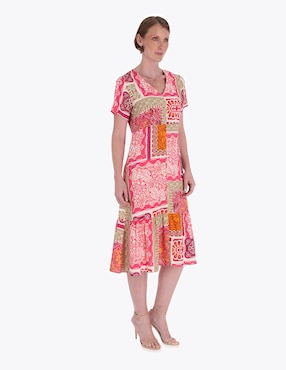 Vestido midi casual Charme para mujer
