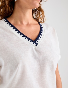 Blusa Damaia Atelier manga corta para mujer