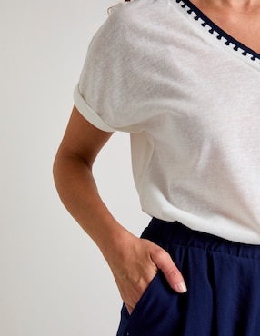 Blusa Damaia Atelier manga corta para mujer