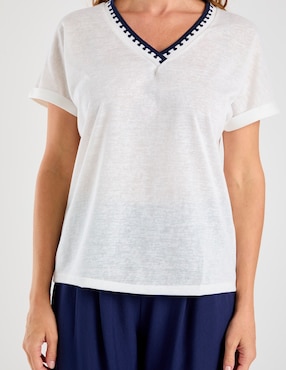 Blusa Damaia Atelier manga corta para mujer