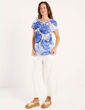 Pantalón capri damaia atelier amplio para mujer