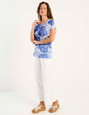 Pantalón capri damaia atelier amplio para mujer