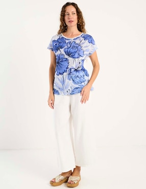 Blusa Damaia Atelier manga corta para mujer