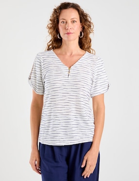 Blusa Damaia Atelier manga corta para mujer