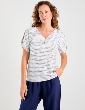 Blusa Damaia Atelier manga corta para mujer