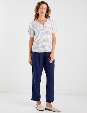 Blusa Damaia Atelier manga corta para mujer