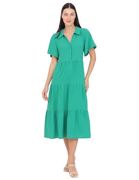 Vestido midi casual Duplan para mujer