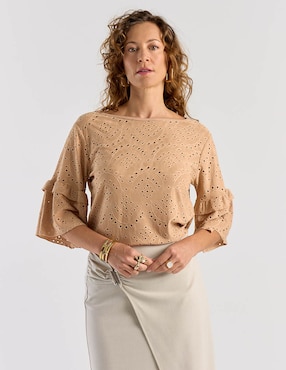 Blusa Loren's manga al codo para mujer