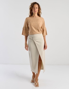 Blusa Loren's manga al codo para mujer