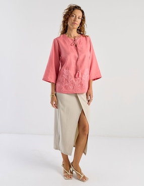Blusa Loren's manga 3/4 para mujer