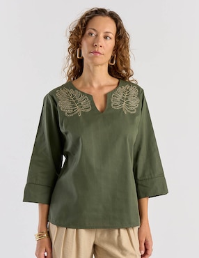 Blusa Loren's manga 3/4 para mujer