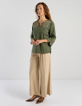 Blusa Loren's manga 3/4 para mujer