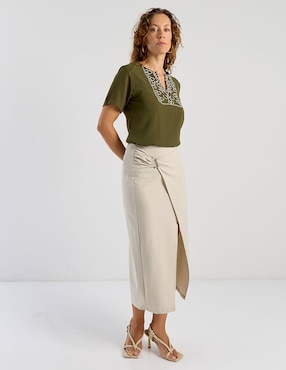 Blusa Loren's manga corta para mujer