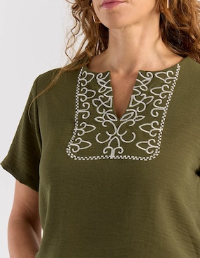 Blusa Loren's manga corta para mujer