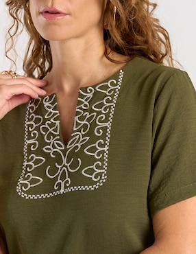 Blusa Loren's manga corta para mujer
