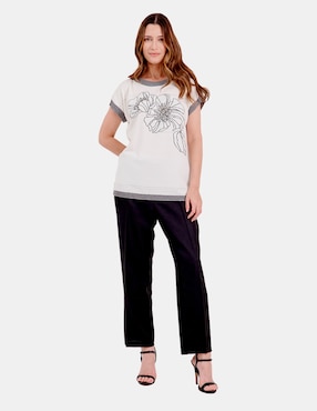 Blusa túnica Vitos manga corta para mujer