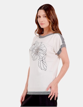 Blusa túnica Vitos manga corta para mujer
