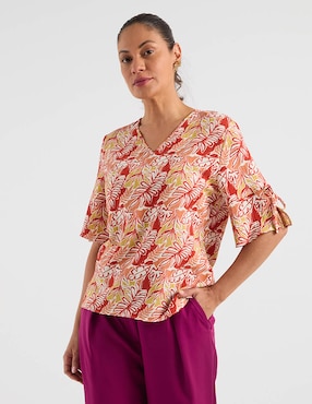 Blusa Damaia Atelier manga al codo para mujer