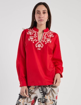 Blusa Loren's manga larga para mujer