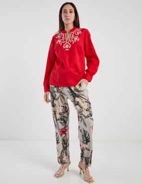 Blusa Loren's manga larga para mujer