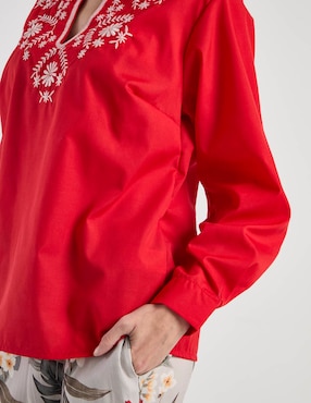 Blusa Loren's manga larga para mujer