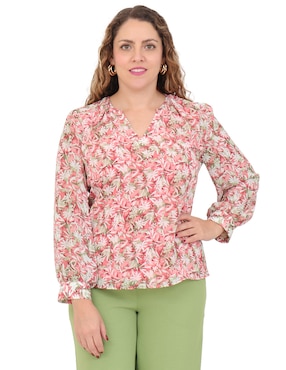 Blusa Duplan Petite manga larga para mujer