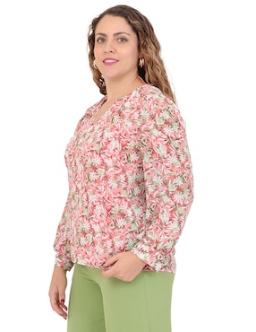 Blusa Duplan Petite manga larga para mujer