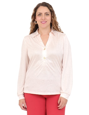 Blusa Duplan Petite manga larga para mujer