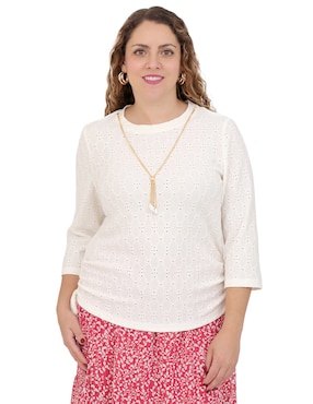 Blusa Duplan Petite manga 3/4 para mujer
