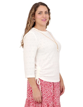 Blusa Duplan Petite manga 3/4 para mujer