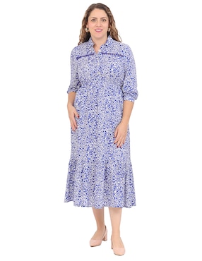 Vestido midi casual Duplan Petite Mykonos para mujer
