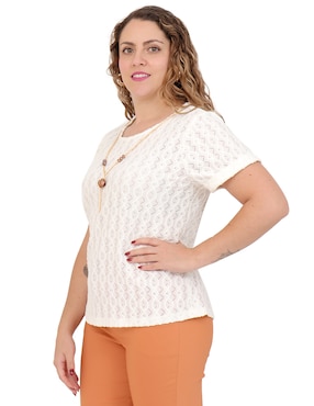 Blusa Duplan Petite manga corta para mujer