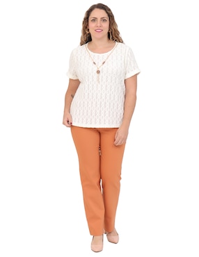 Blusa Duplan Petite manga corta para mujer