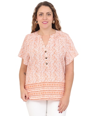 Blusa Duplan Petite manga corta para mujer