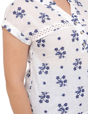 Blusa Duplan Petite Mykonos manga corta para mujer