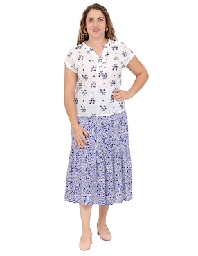 Blusa Duplan Petite Mykonos manga corta para mujer