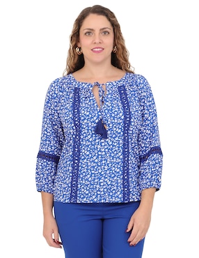 Blusa Duplan Petite Mykonos manga 3/4 para mujer