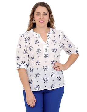 Blusa Duplan Petite Mykonos manga corta para mujer