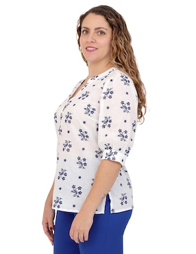 Blusa Duplan Petite Mykonos manga corta para mujer