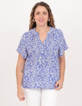 Blusa Duplan Petite Mykonos manga corta para mujer