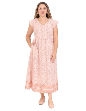 Vestido midi casual Duplan Petite para mujer