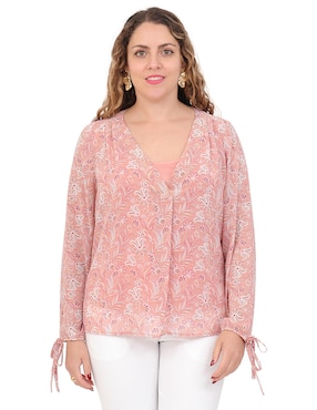 Blusa Duplan Petite manga larga para mujer