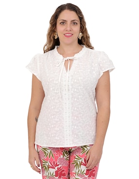 Blusa Duplan Petite manga corta para mujer