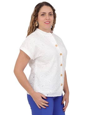 Blusa Duplan Petite manga corta para mujer