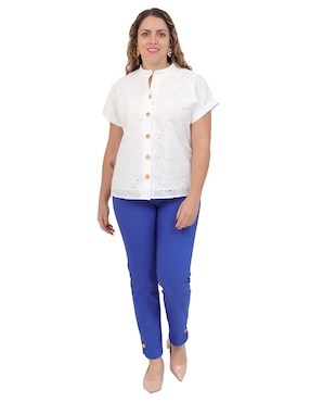 Blusa Duplan Petite manga corta para mujer