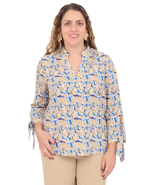 Blusa Duplan Petite manga 3/4 para mujer
