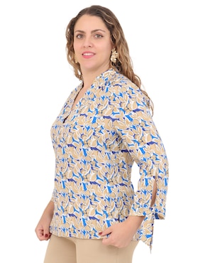 Blusa Duplan Petite manga 3/4 para mujer