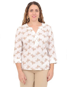Blusa Duplan Petite manga 3/4 para mujer
