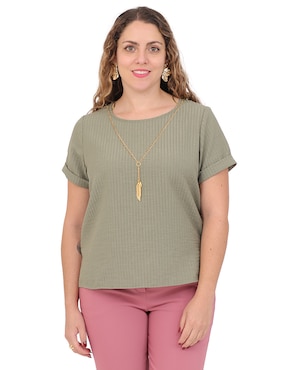 Blusa Duplan Petite manga corta para mujer