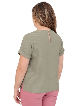 Blusa Duplan Petite manga corta para mujer